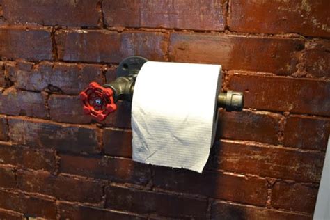 With our container series storage solutions, you can conveniently hide away all your bathroom and these paper holders are available in various finishes and have an optional tileable or stainless steel front. INDUSTRIAL STEEL PIPE TOILET PAPER HOLDER | Men's Gear