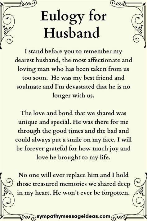 Eulogy Examples For A Husband To Honor And Remember The Love And Legacy