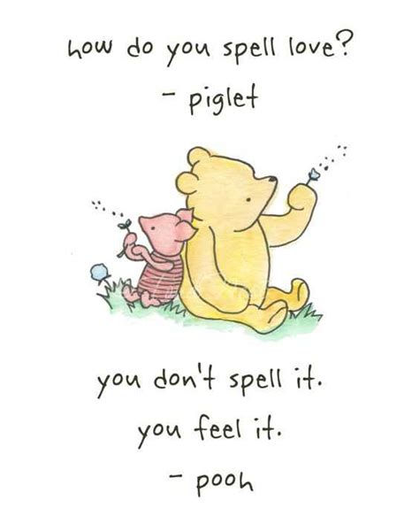 Winnie The Pooh And Piglet Quote Spell Love Explorepic