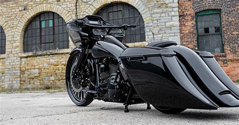 Custom chopped road glide fairing that turns. F Bomb Baggers Harley-Davidson Road Glide | Hot Bike