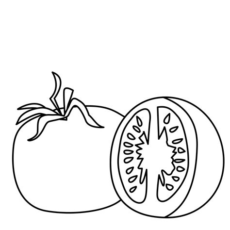 Tomatoes Coloring Pages Coloring Home
