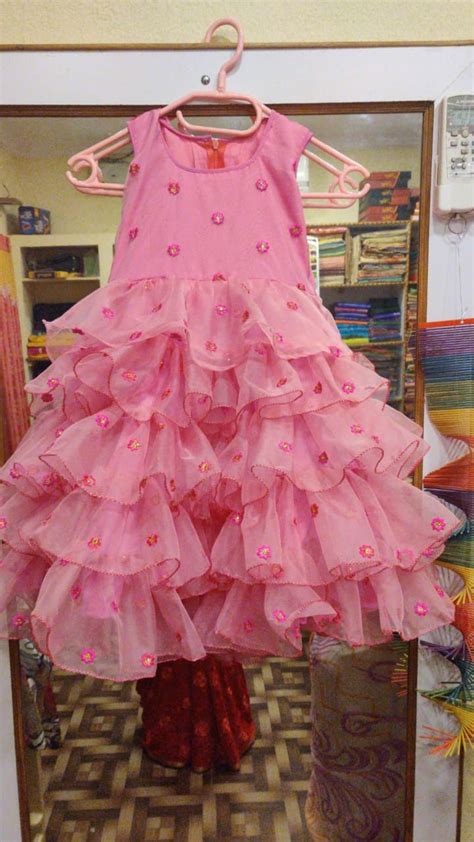 Kids Designer Organza Frock Flower Girl Dresses Dresses Girls Dresses
