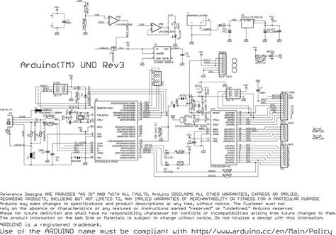 Arduino Uno Rev3 Schematic Wiring Diagram
