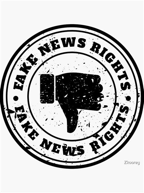 Fake News Rights Stop Spreading Fake News Sticker By Zkoorey Redbubble