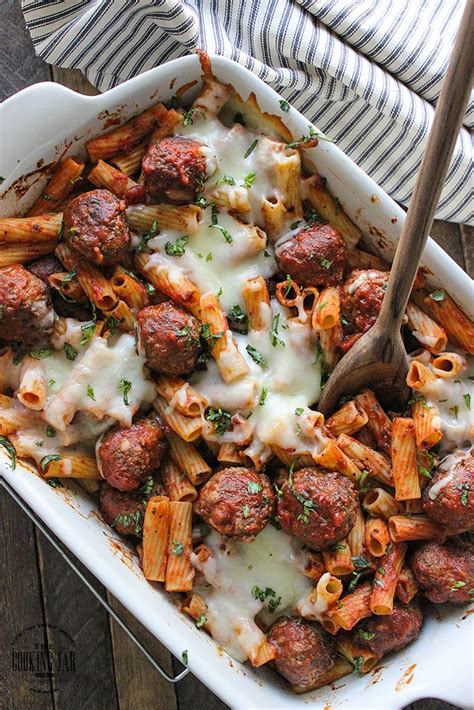 Meatball Pasta Bake The Cooking Jar