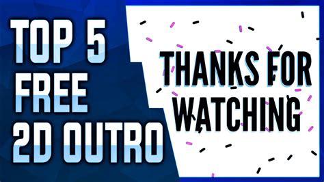 Top 5 Free 2d Animated Outro Templates Youtube