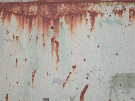 Wall Corrode Corroded Corrosion Rust Metal Steel Red Rusted Spots White