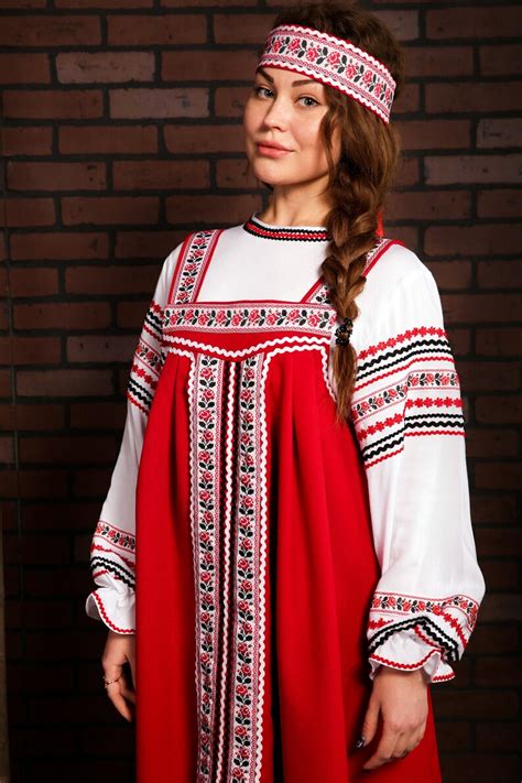 vestido ruso mujer sarafan slavic traje tradicional traje folk etsy