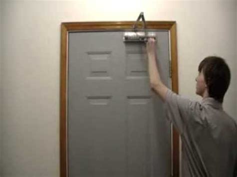 Open and close the door several times to make sure the latch slides comfortably against the door jamb and closes. Sargent Door Closer Install - YouTube