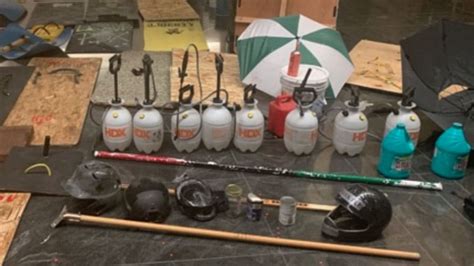 Deadly Weapons Doj Releases Pics Of Weapons Seized From Portland Riots