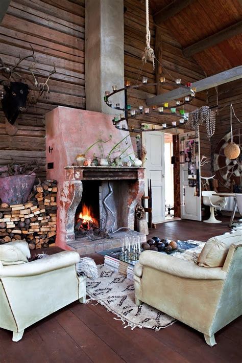 Another Amazing Norwegian House Rustic Living Room Design Living