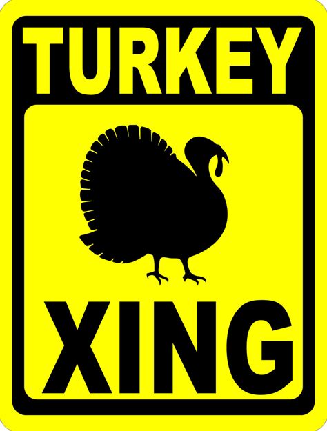 turkey crossing sign signs by salagraphics