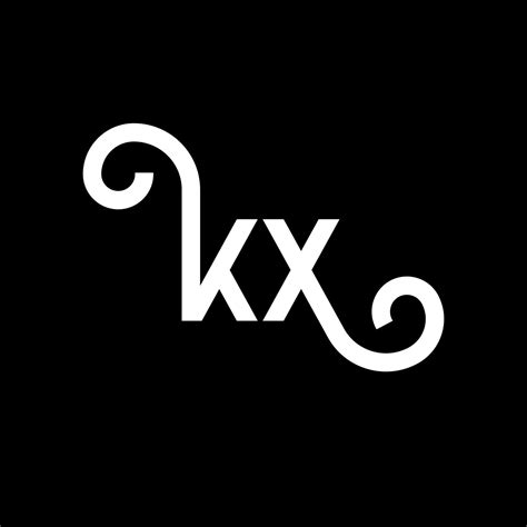 kx letter logo design on black background kx creative initials letter