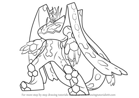 Zygarde P Pokemon Generation 7 Coloring Page Printable Coloring Home