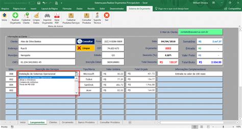 Planilha Excel Para Gerar Orçamentos E Relatórios Diário Excel