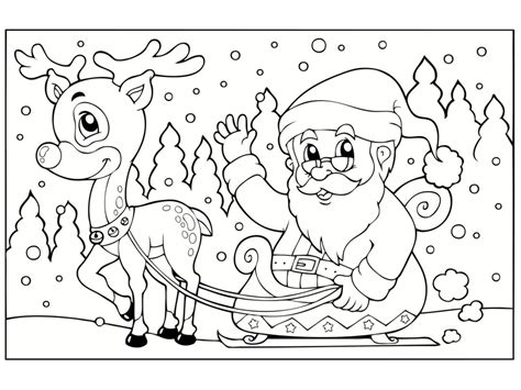 Coloriage traîneau du Père Noël  20 dessins à imprimer – Jeux et Compagnie
