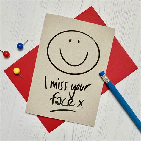 I Miss Your Face Card By Adam Regester Design