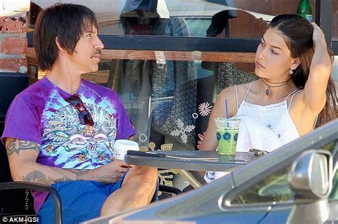 Anthony Kiedis 52 Kicks Off Festive Day With Coffee With 21 Year Old Australian Model Daily