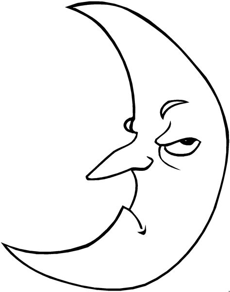 Moon Printable Coloring Pages
