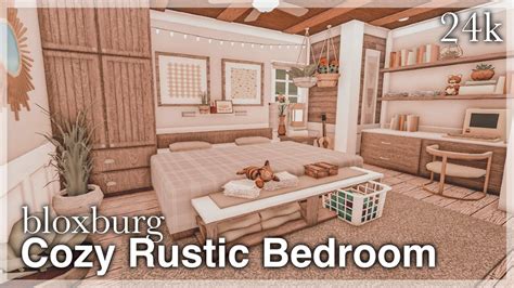 Bloxburg Cozy Rustic Bedroom Speedbuild Youtube