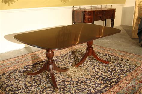New High End Solid Mahogany Duncan Phyfe Dining Table Seats 12