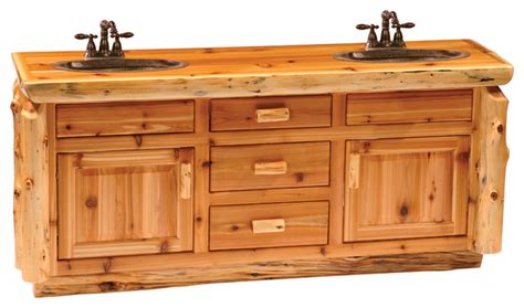 Double undermount sink bathroom barn door vanity with cloudy cultured marble countertop, 72 inches, rustic almond. Cedar Vanity Without Top, Double Sink and Drawers Centered ...