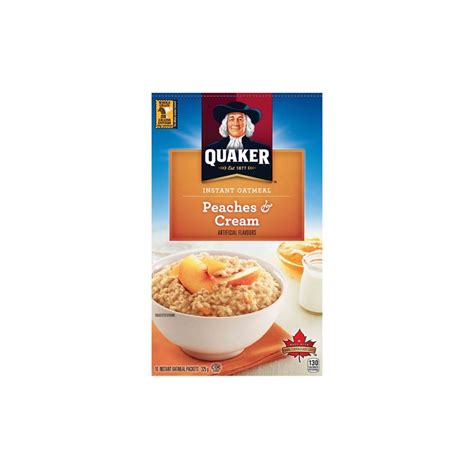 Quaker Instant Oatmeal Peaches And Cream