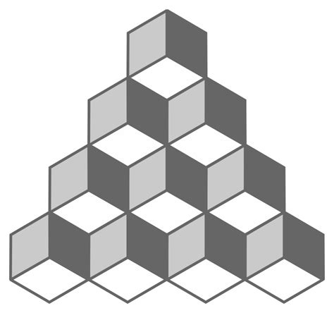 How to draw 3d box or cube easy steps for children, kids, beginners lesson.tutorial of drawing technique. Clipart - Necker Cube Illusion