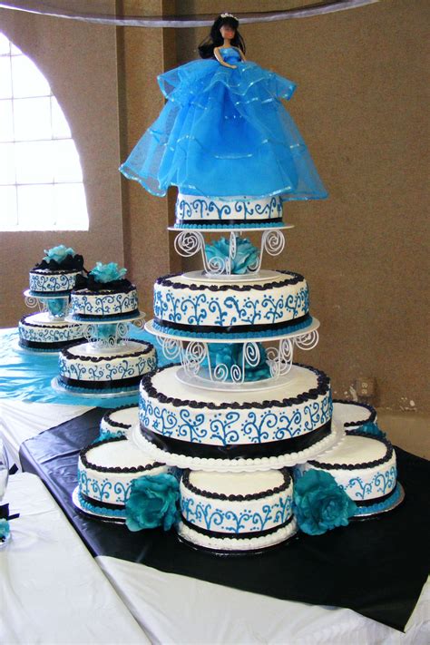 first quinceanera cake 13 cakes for this party lots of work but fun different flavors all