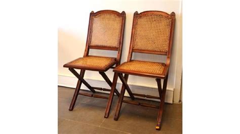 Recommended product from this supplier. 19th Century Pair of Folding Chairs with Cane Seat and ...