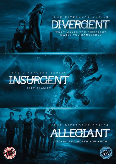 Divergent Insurgent Allegiant DVD Movies Action Films HMV Store