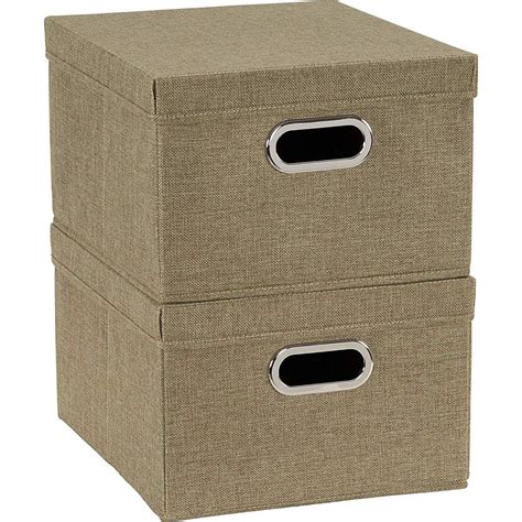 Household Essentials Collapsible Linen Storage Boxes 2pk Carnation