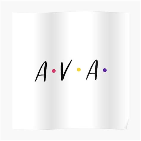 Ava Name Poster For Sale By Teelogic Redbubble