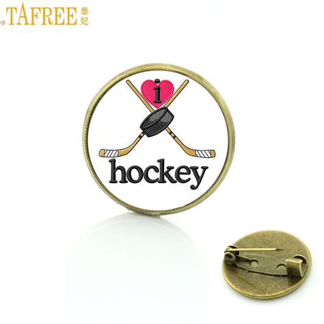 Tafree Brand Exquisite Fashion Love Hockey Badge Pins Field Hockey