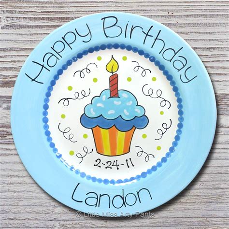 Personalized Birthday Plates Happy Birthday Plate 1st Etsy In 2021