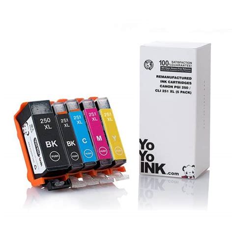 Compatible Canon Pgi 250 And Canon 251 Ink Cartridges 5 Pack