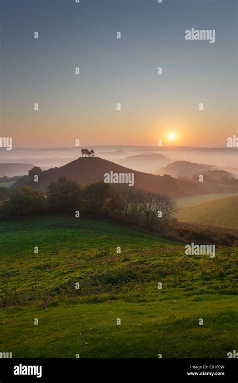 Colmers Hill And Marshwood Vale At Sunrise Dorset England Uk Stock