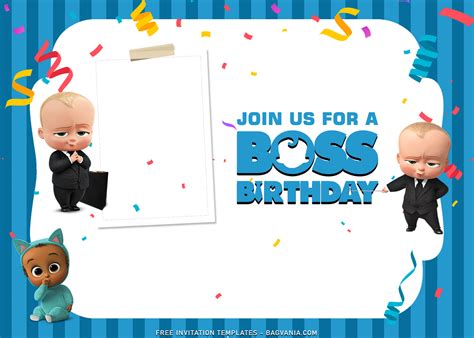 7 Adorable Boss Baby Birthday Invitation Templates Free Printable