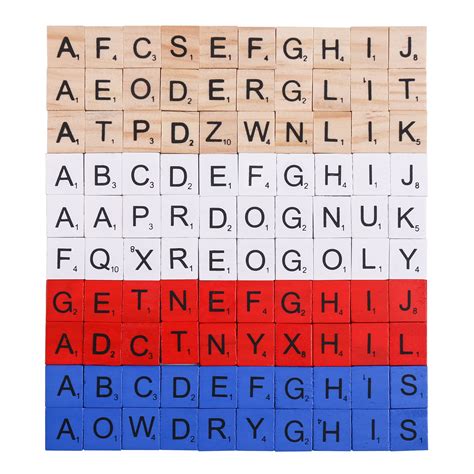 Buy Dsyj Domino And Tile Games Wood Letter Tiles Scrabble Letters For