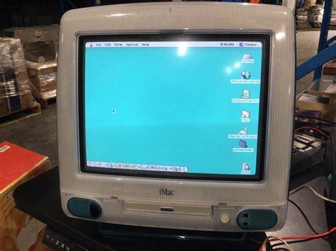Apple Imac G3 Desktop Computer In Bondi Blue With Keyboard Mouse And