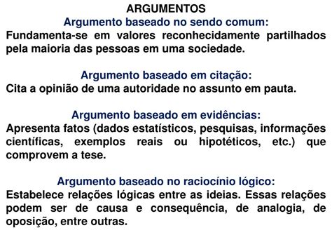 Argumento De Exemplificação Exemplo