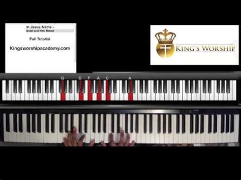 chorus 1 (e f) g d i will live, i will not die, f a e c b am7 the resurection power of christ. In Jesus Name Piano Chords - Israel and New Breed Cover ...
