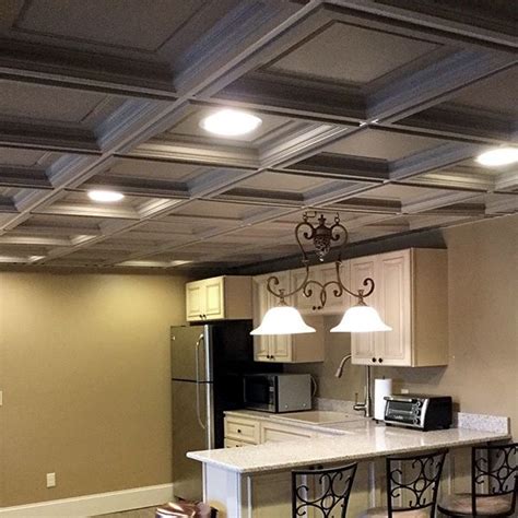 Although your basement will already have a ceiling, you may need to make some improvements before your living space is truly 'finished.' Ceilume Madison Suspended Ceiling https://www ...