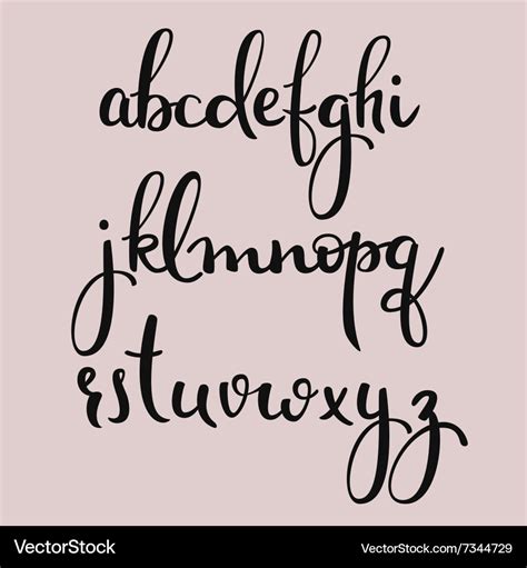 Handwritten Brush Style Calligraphy Cursive Font Vector Image