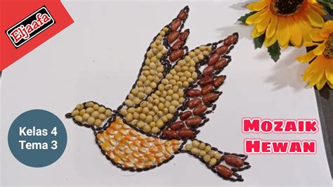 Cara Membuat Mozaik Bentuk Hewan Dari Biji Bijian Mozaik Burung Tugas