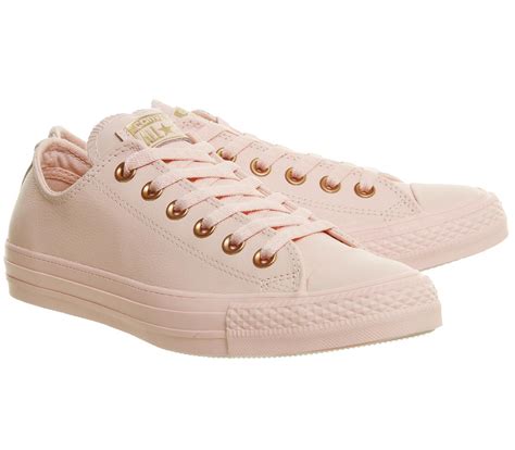 Converse All Star Low Leather Trainers In Pink Lyst