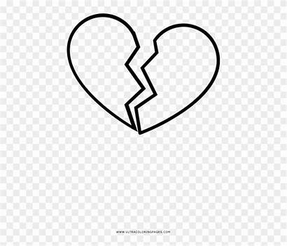 Broken Coloring Heart Clipart Pages Pinclipart Adults