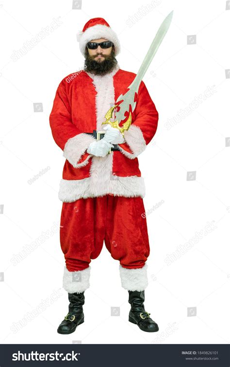 Arabic Santa Sword Santa Claus Holding Stock Photo 1849826101