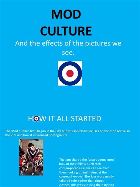 Mod Culture And The Effects Of The Pictures We See Pdf