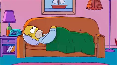 Simpsons 심슨 침대에서 쫓겨나 쇼파에서 자는 호머 Youtube